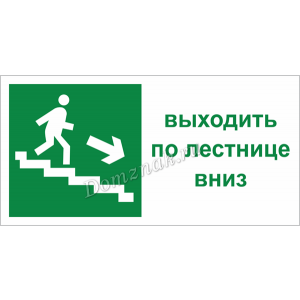 Наклейка «Выходить по лестнице вниз»